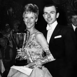 Janet Wade and Richard Gleave Hold Daily Record Trophy Print