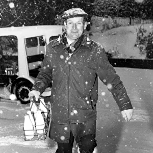 January blizzards... but this Coventry milkman was determined to keep up deliveries