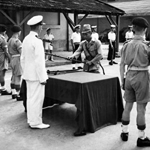 Japanese naval elements in Saigon handed over to the British Navy on 24th November 1945