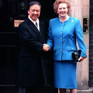 Japanese Prime Minister Toshiki Kaifu with Prime Minister Margaret Thatcher outside 10 Japanese Prime Minister Toshiki Kaifu with Prime Minister Margaret Thatcher outside 10