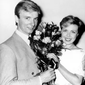 Jayne Torvill and Christopher Dean at Chelsea Flower Show Print 25th May 1984