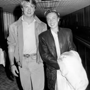 Jayne Torvill and Christopher Dean at Heathrow Airport Print 17th March 1987