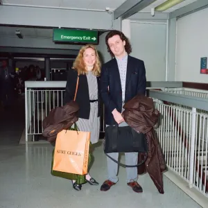 Jayne Torvill and Phil Christensen London Airport Arrival Print 1991 Jayne Torvill and Phil Christensen London Airport Arrival Print 1991