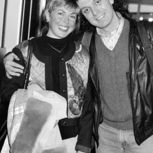 Jayne Torvill and Phil Christensen Leaving Heathrow, 18th January 1991 Print Jayne Torvill and Phil Christensen Leaving Heathrow, 18th January 1991 Print