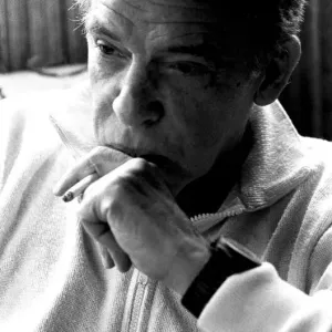 Jazz Drummer Buddy Rich during an interview at the Gosforth Park Hotel in Newcastle