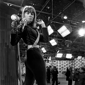 Jean Marsh as Sara Kingdom on the set of Dr Who in a 12-part serial The Daleks