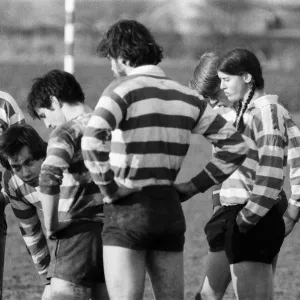 Jean McCollister, 22, from Seattle USA, playing rugby for Dorking Surrey against Jean McCollister, 22, from Seattle USA, playing rugby for Dorking Surrey against