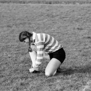 Jean McCollister, 22, from Seattle USA, playing rugby for Dorking Surrey against Jean McCollister, 22, from Seattle USA, playing rugby for Dorking Surrey against