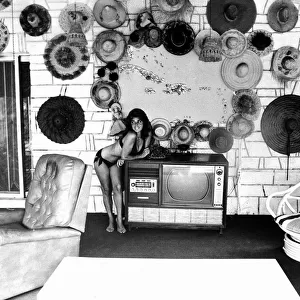 Jean Raymond June 1973 former glamour model at her home in Miami after her recent divorce