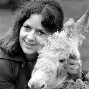 Jean Wooler with Misty the Donkey Print, January 1975 Jean Wooler with Misty the Donkey Print, January 1975