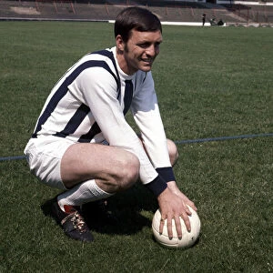 Jeff Astle West Bromwich Albion and England. January 1975