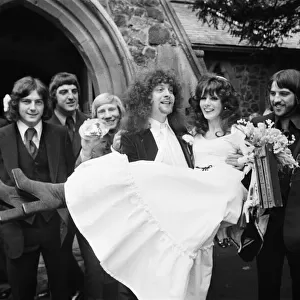 Jeff Lynne on his wedding day, 11th April 1972. *** BEST QUALITY AVAILABLE
