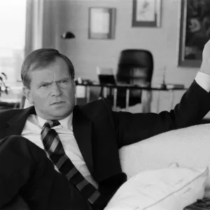 Jeffrey Archer pictured in his apartment by the River Thames, London. 9th September 1987 Jeffrey Archer pictured in his apartment by the River Thames, London. 9th September 1987