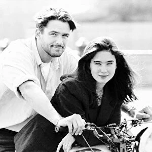 Jennifer Connelly Actress with actor Bill Campbell in England to promote their new Walt