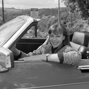 Jenny Agutter Print in Jaguar XJS 1988 Jenny Agutter Print in Jaguar XJS 1988