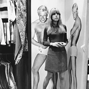 Jenny Boyd eighteen year old sister of Pattie Boyd in John Stephens boutique for girls