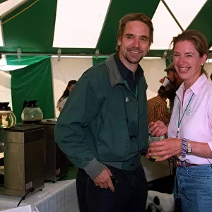 Jeremy Irons and Tiggy Legge Bourke at Pro Hunting Rally in Hyde Park July 1997