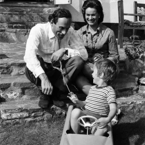 Jeremy Thorpe with family at his cottage near Barnstaple, Print