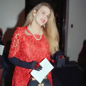 Jerry Hall at a Whitehall AIDS Gala Print 6th November 1991 Jerry Hall at a Whitehall AIDS Gala Print 6th November 1991