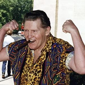 Jerry Lee Lewis American Rock and Roll Singer with a cigar