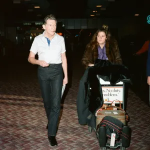 Jerry Lee Lewis at Heathrow Airport. 22nd November 1989