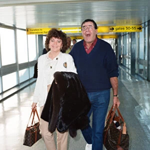 Jerry Lewis and his wife SanDee Pitnick at LAP. 16th November 1989