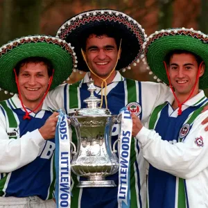 Littlewoods FA Cup Print with Spanish Players in Sombreros Littlewoods FA Cup Print with Spanish Players in Sombreros