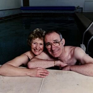 Jim Bowen comedian / TV Presenter with his wife