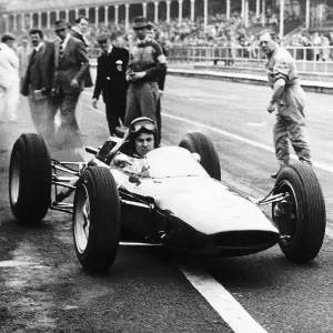 Jim Clark in Lotus 23 racing car at Brands hatch 1963 vfr1 Jim Clark in Lotus 23 racing car at Brands hatch 1963 vfr1