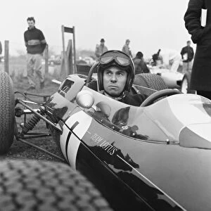 Jim Clark seen here in his Lotus during practise at Snetterton 13th March 1964 *** Local