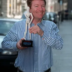Jim Davidson Comedian / TV Presenter October 1997 Holding the new Generation Game show Jim Davidson Comedian / TV Presenter October 1997 Holding the new Generation Game show