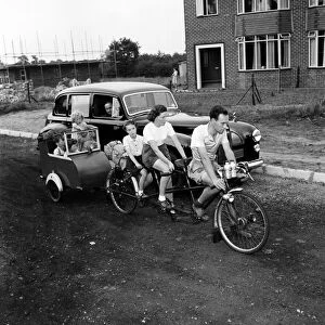 Jim Foster and Family out for a Sunday Bike Ride on their oversite Bike