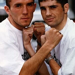 Jim Murray and Drew Docherty boxers pre fatal bout at Hospitality Inn Glasgow
