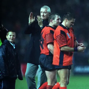 Jim Telfer Gary Armstrong and Alan Tait October 1999 take their final bow after