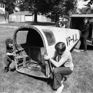 Restoration of Miles Messenger Aircraft Print 1973 Restoration of Miles Messenger Aircraft Print 1973
