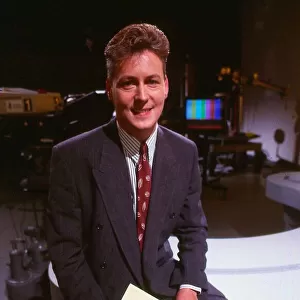 Jim White in studio ready for TV show September 1989
