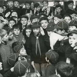 Jimmy Clitheroe joins Coventry Cubs rehearsal print Jimmy Clitheroe joins Coventry Cubs rehearsal print