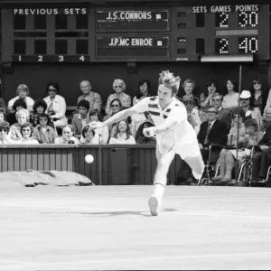 Jimmy Connors v John McEnroe, Wimbledon Mens Semi Final, Thursday 30th June 1977 Jimmy Connors v John McEnroe, Wimbledon Mens Semi Final, Thursday 30th June 1977