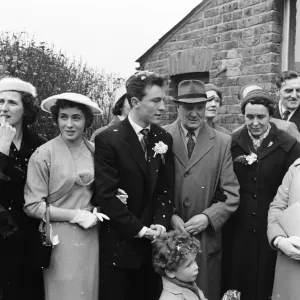 Jimmy Greaves, Chelsea football player, pictured on his wedding day