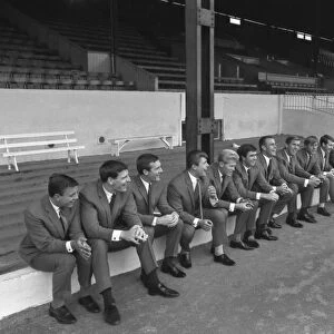 Jimmy Hill chats with the players at Coventry City FCs ground, Highfield Road