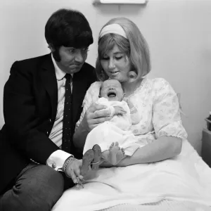 Jimmy Tarbuck and Pauline with Baby James Print 1968