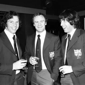 JJ Williams Mike Gibson and Ian McGreechan at the International Sports Writers Club in JJ Williams Mike Gibson and Ian McGreechan at the International Sports Writers Club in