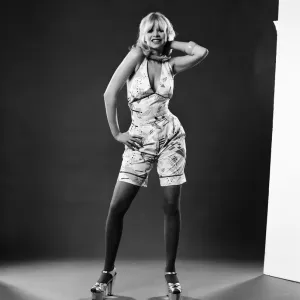Jo Howard model wearing shorts & halter top outfit, pictured March 1973