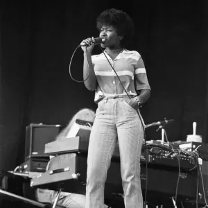 Joan Armatrading seen here performing on stage at The Picnic concert at Blackbushe Joan Armatrading seen here performing on stage at The Picnic concert at Blackbushe