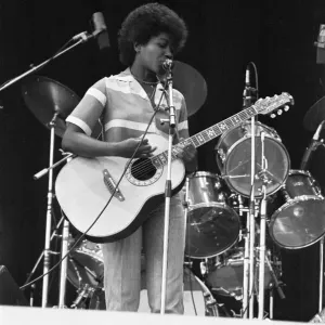 Joan Armatrading seen here performing on stage at The Picnic concert at Blackbushe Joan Armatrading seen here performing on stage at The Picnic concert at Blackbushe
