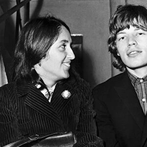 Joan Baez meets Rolling Stones Mick Jagger in Glasgow on 6th October 1965 when