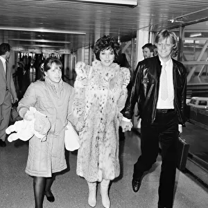 Joan Collins, Actress with husband Ron Kass and daughter Katyana Kennedy Kass