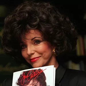 Joan Collins actress at the launch of her new book MY SECRETS at Hatchards book shop in