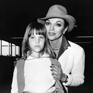 Joan Collins actress starred in Dynasty with her daughter Katy, August 1980