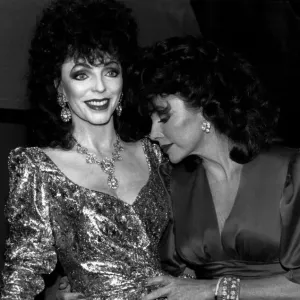Joan Collins Actress with her Waxwork Model Joan Collins Actress with her Waxwork Model